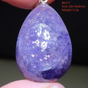 Blue Iolite Dichroite Pendant Necklace, Star Light Heart Drop - Image 57