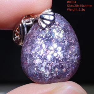 Blue Iolite Dichroite Pendant Necklace, Star Light Heart Drop - Image 33