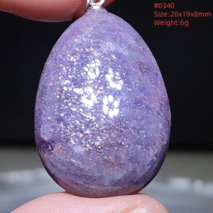 Blue Iolite Dichroite Pendant Necklace, Star Light Heart Drop - Image 19