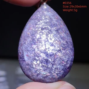 Blue Iolite Dichroite Pendant Necklace, Star Light Heart Drop - Image 36