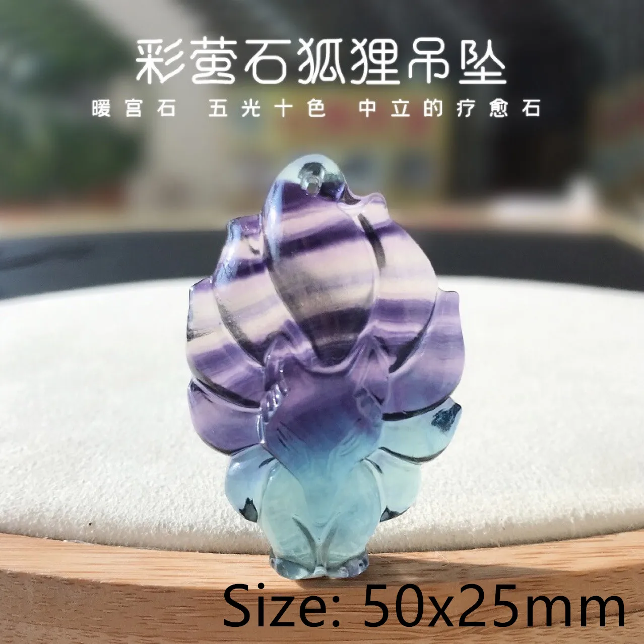 Natural Blue-Green Fluorite Water Drop Pendant Necklace - Image 61