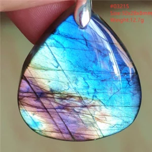 Natural Blue Labradorite Bead Necklace, AAAAA - Image 1