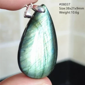 Natural Blue Labradorite Bead Necklace, AAAAA - Image 34