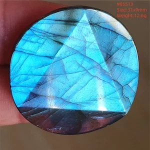Natural Blue Labradorite Bead Pendant Necklace - Image 41