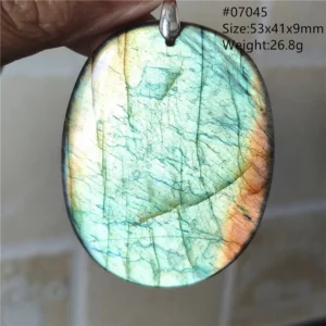 Natural Blue Labradorite Bead Necklace, AAAAA - Image 7