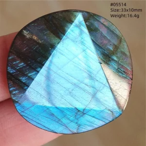 Natural Blue Labradorite Bead Pendant Necklace - Image 44