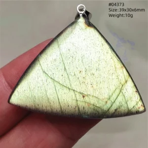 Natural Blue Labradorite Bead Pendant Necklace - Image 22