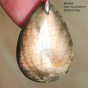 Natural Blue Labradorite Bead Pendant Necklace - Image 57