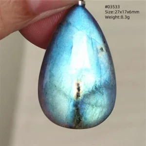 Natural Blue Labradorite Bead Necklace, AAAAA - Image 41