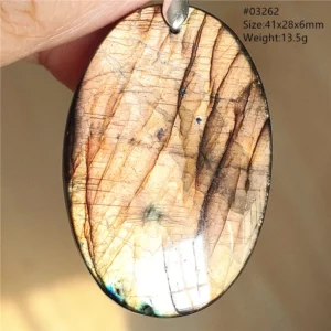 Natural Blue Labradorite Bead Necklace, AAAAA - Image 17