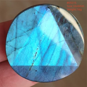 Natural Blue Labradorite Bead Pendant Necklace - Image 43