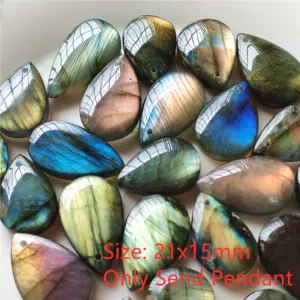 Natural Blue Labradorite Bead Necklace, AAAAA - Image 9