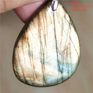 Natural Blue Labradorite Bead Necklace, AAAAA - Image 21