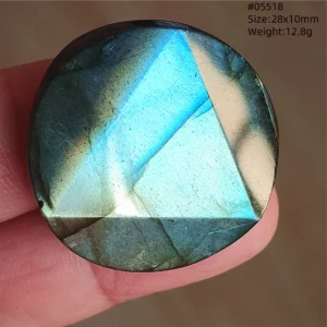 Natural Blue Labradorite Bead Pendant Necklace - Image 37