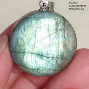 Natural Blue Labradorite Bead Necklace, AAAAA - Image 48
