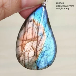 Natural Blue Labradorite Bead Necklace, AAAAA - Image 31