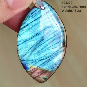 Natural Blue Labradorite Bead Necklace, AAAAA - Image 3