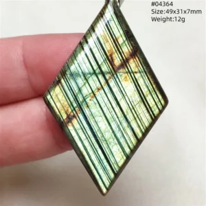 Natural Blue Labradorite Bead Pendant Necklace - Image 27