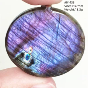 Natural Blue Labradorite Bead Necklace, AAAAA - Image 36