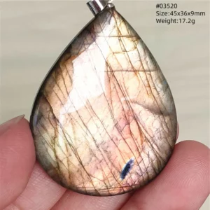 Natural Blue Labradorite Bead Necklace, AAAAA - Image 55
