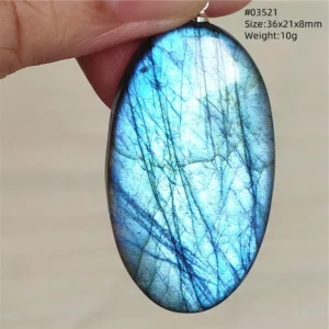 Natural Blue Labradorite Bead Necklace, AAAAA - Image 56