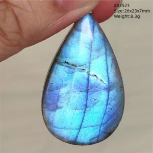 Natural Blue Labradorite Bead Necklace, AAAAA - Image 50