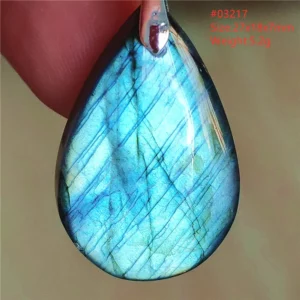 Natural Blue Labradorite Bead Necklace, AAAAA - Image 5
