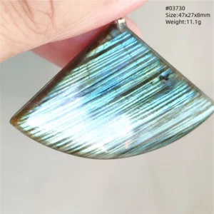 Natural Blue Labradorite Bead Pendant Necklace - Image 63