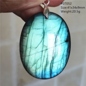 Natural Blue Labradorite Bead Necklace, AAAAA - Image 12