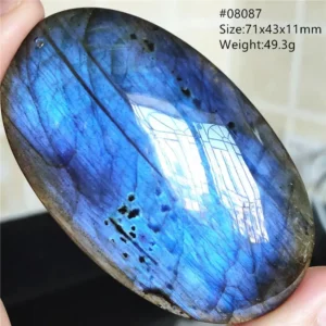 Natural Blue Labradorite Bead Necklace, AAAAA - Image 58