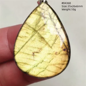 Natural Blue Labradorite Bead Pendant Necklace - Image 17