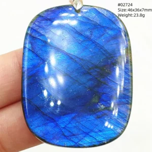Natural Blue Labradorite Bead Necklace, AAAAA - Image 15