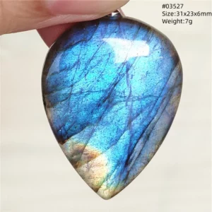 Natural Blue Labradorite Bead Necklace, AAAAA - Image 53
