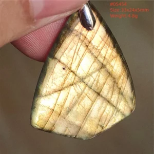 Natural Blue Labradorite Bead Pendant Necklace - Image 70