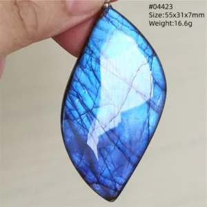 Natural Blue Labradorite Bead Necklace, AAAAA - Image 29