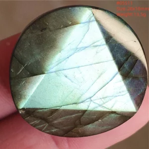 Natural Blue Labradorite Bead Pendant Necklace - Image 47
