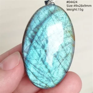 Natural Blue Labradorite Bead Necklace, AAAAA - Image 30
