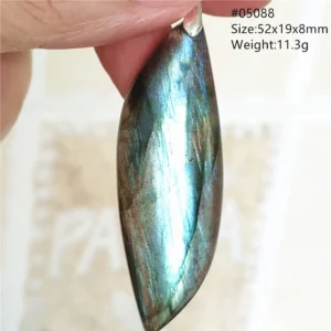 Natural Blue Labradorite Bead Necklace, AAAAA - Image 18