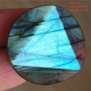 Natural Blue Labradorite Bead Pendant Necklace - Image 42