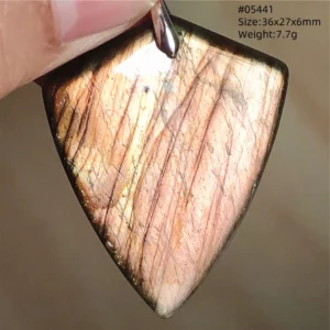 Natural Blue Labradorite Bead Pendant Necklace - Image 67