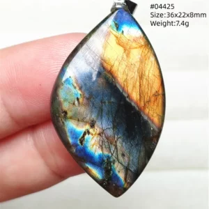 Natural Blue Labradorite Bead Necklace, AAAAA - Image 19