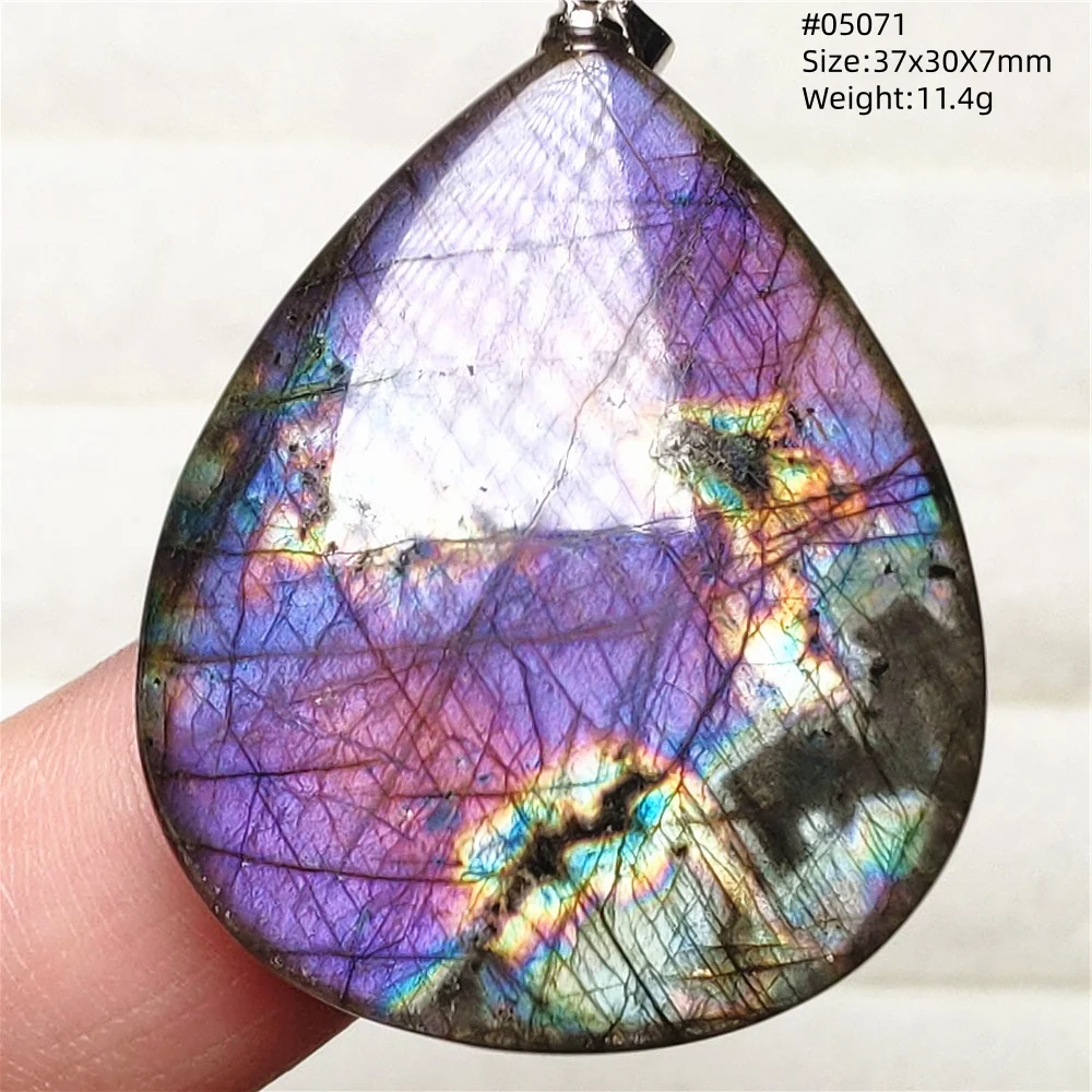 Natural Blue Labradorite Water Drop Pendant, AAAAAA