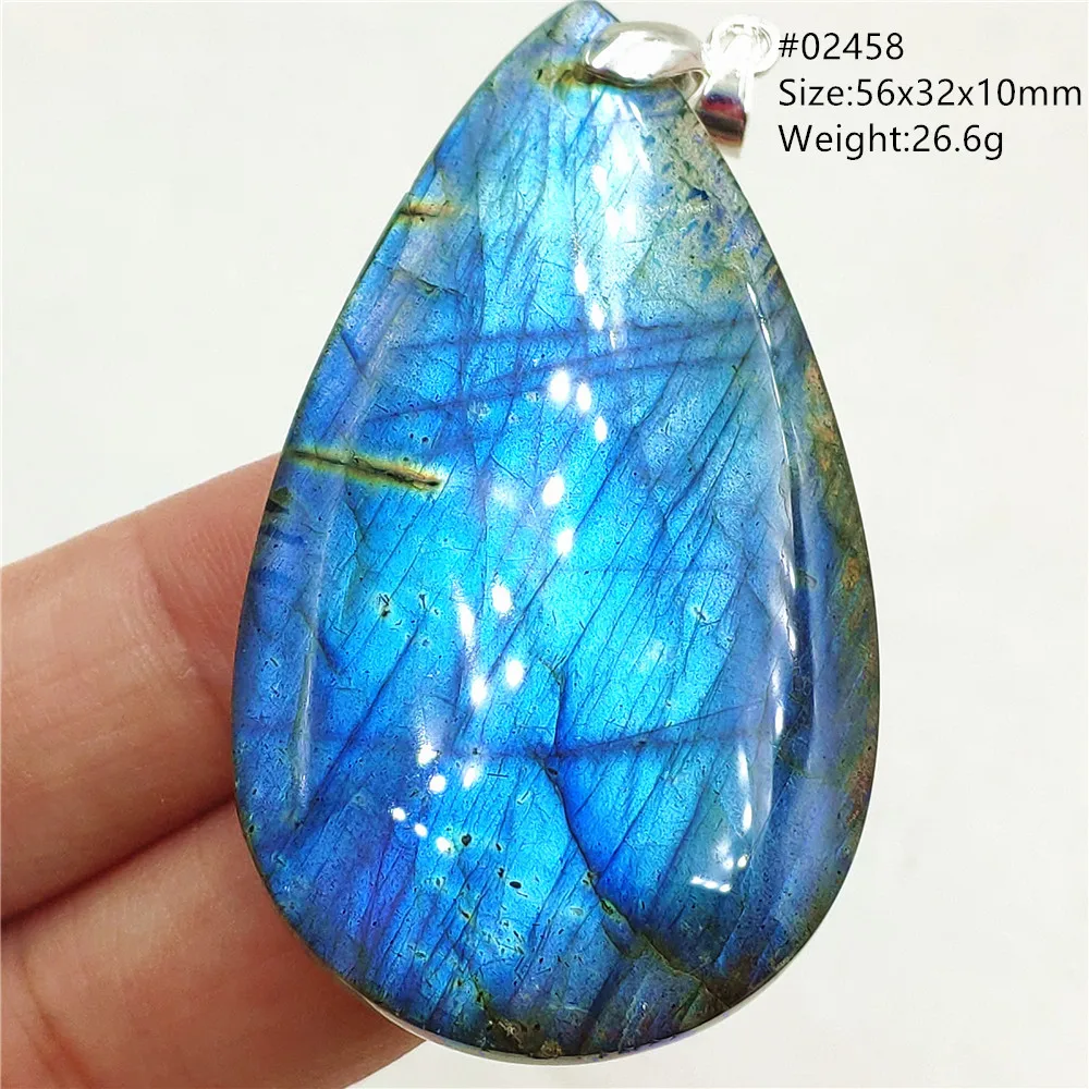 Natural Blue Labradorite Water Drop Pendant, AAAAAA