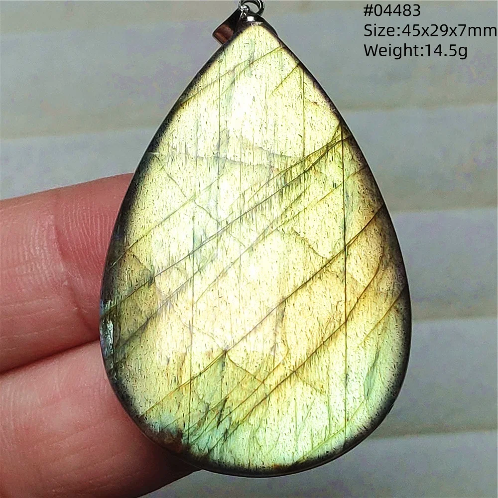 Natural Blue Labradorite Water Drop Pendant, AAAAAA