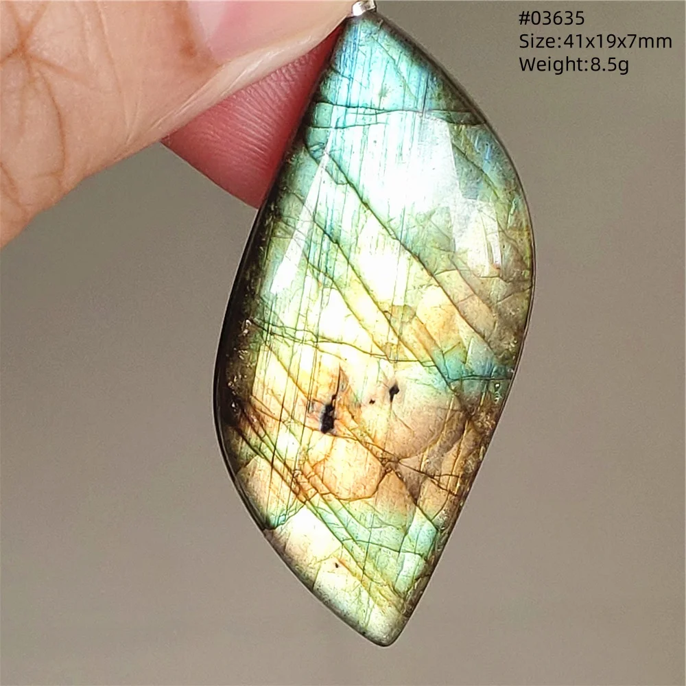 Natural Blue Labradorite Water Drop Pendant, AAAAAA