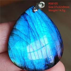 Natural Blue Labradorite Water Drop Pendant, AAAAAA - Image 5