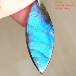 Natural Blue Labradorite Water Drop Pendant, AAAAAA - Image 14