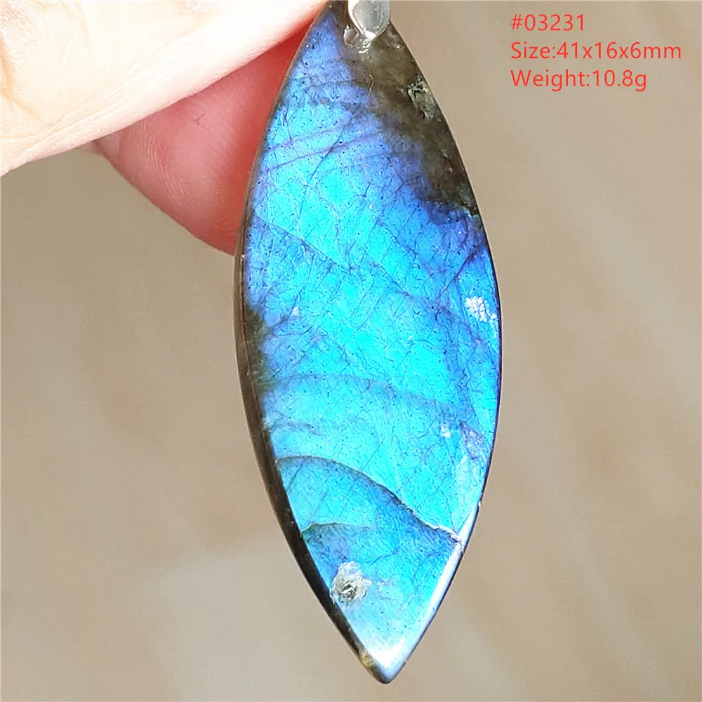 Natural Blue Labradorite Water Drop Pendant, AAAAAA