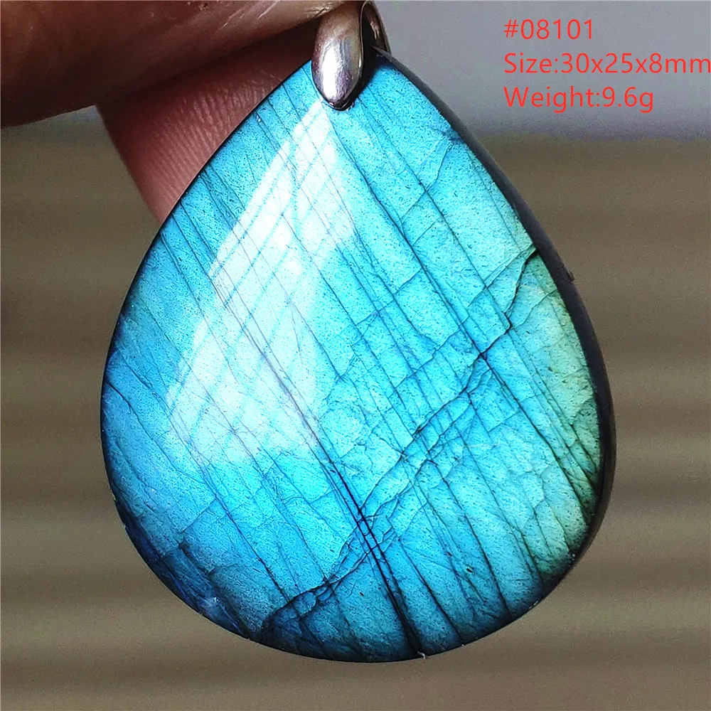 Natural Blue Labradorite Water Drop Pendant, AAAAAA