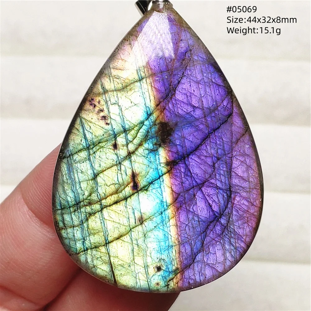 Natural Blue Labradorite Water Drop Pendant, AAAAAA